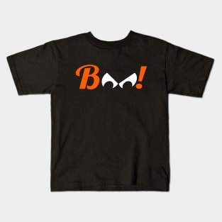 Happy Halloween Boo - Scary Ghost Eyes Kids T-Shirt